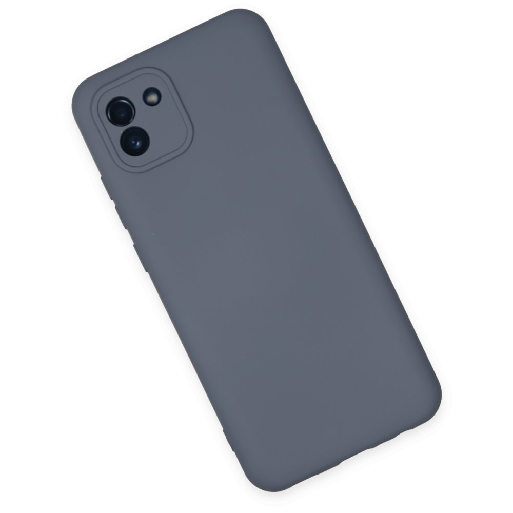  Samsung Galaxy A03 Kılıf Nano içi Kadife Silikon - Gri