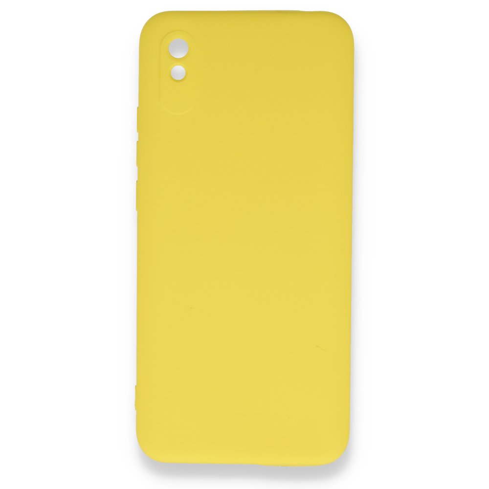 Redmi 9A Kılıf Nano içi Kadife Silikon - Sarı Redmi 9A Kılıf Nano içi Kadife Silikon - Sarı