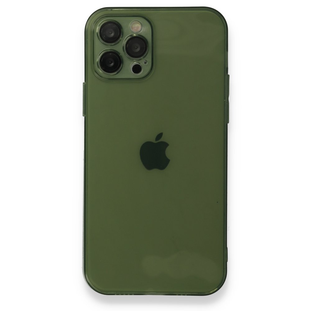  iPhone 12 Pro Kılıf Fly Lens Silikon - Yeşil