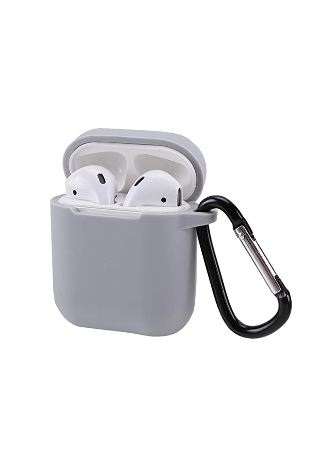 Airpods (1.nesil) Sert Silikon Kılıf - Gri Airpods (1.nesil) Sert Silikon Kılıf - Gri