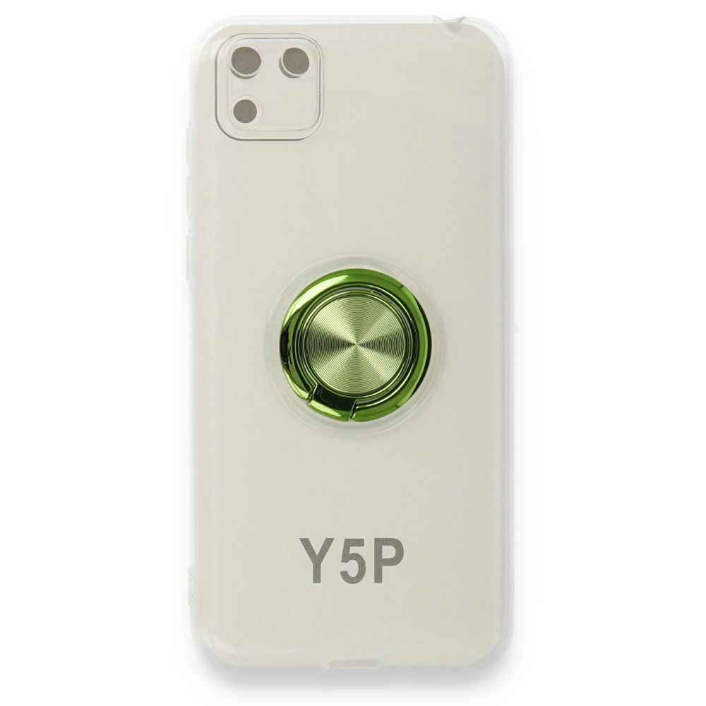 Huawei Y5P Kılıf Gros Yüzüklü Silikon - Yeşil  Huawei Y5P Kılıf Gros Yüzüklü Silikon - Yeşil