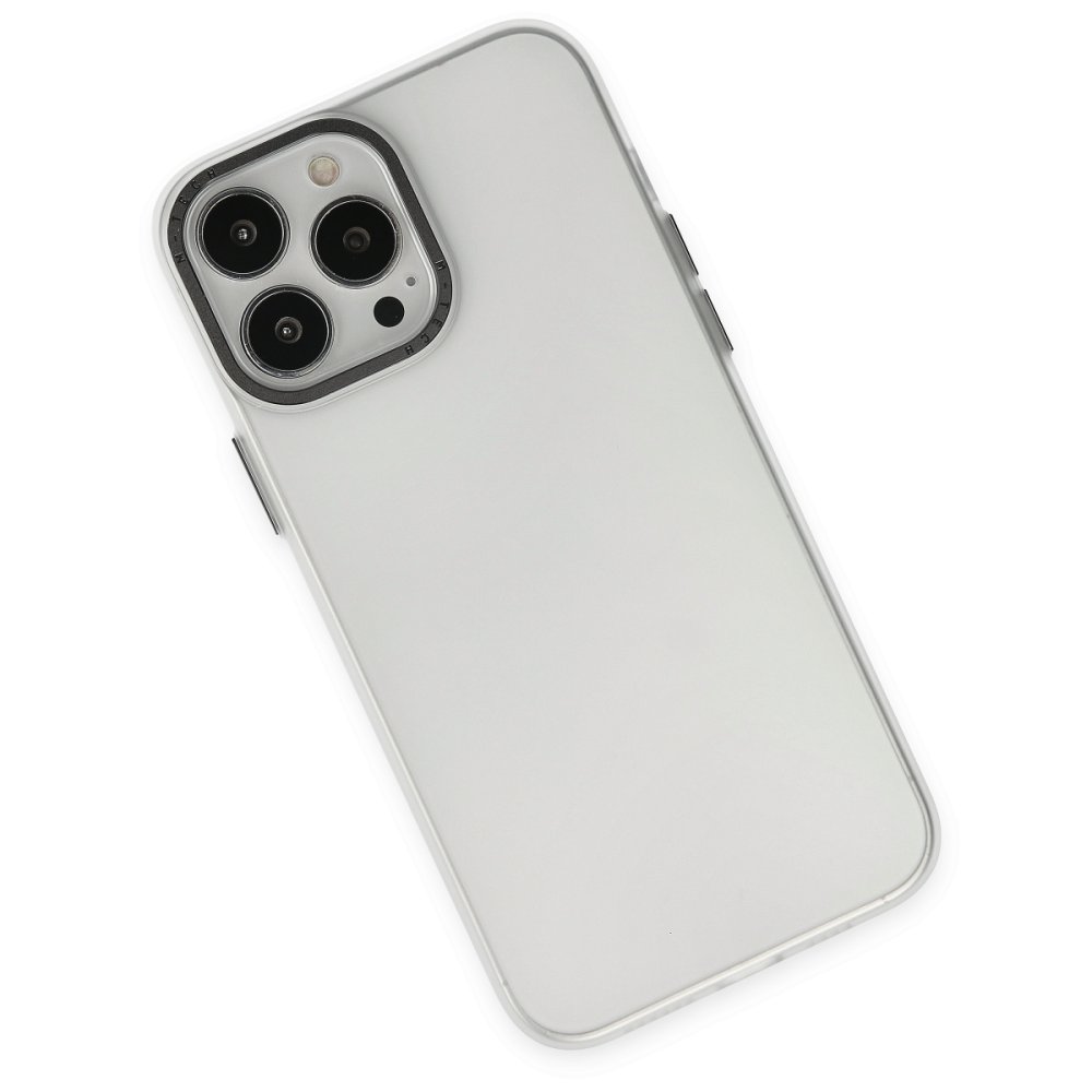  iPhone 13 Pro Max Kılıf Modos Metal Kapak - Şeffaf