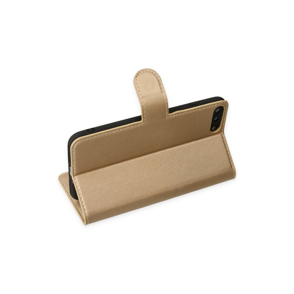 iPhone 8 Plus Kılıf Trend S Plus Kapaklı Kılıf - Gold iPhone 8 Plus Kılıf Trend S Plus Kapaklı Kılıf - Gold