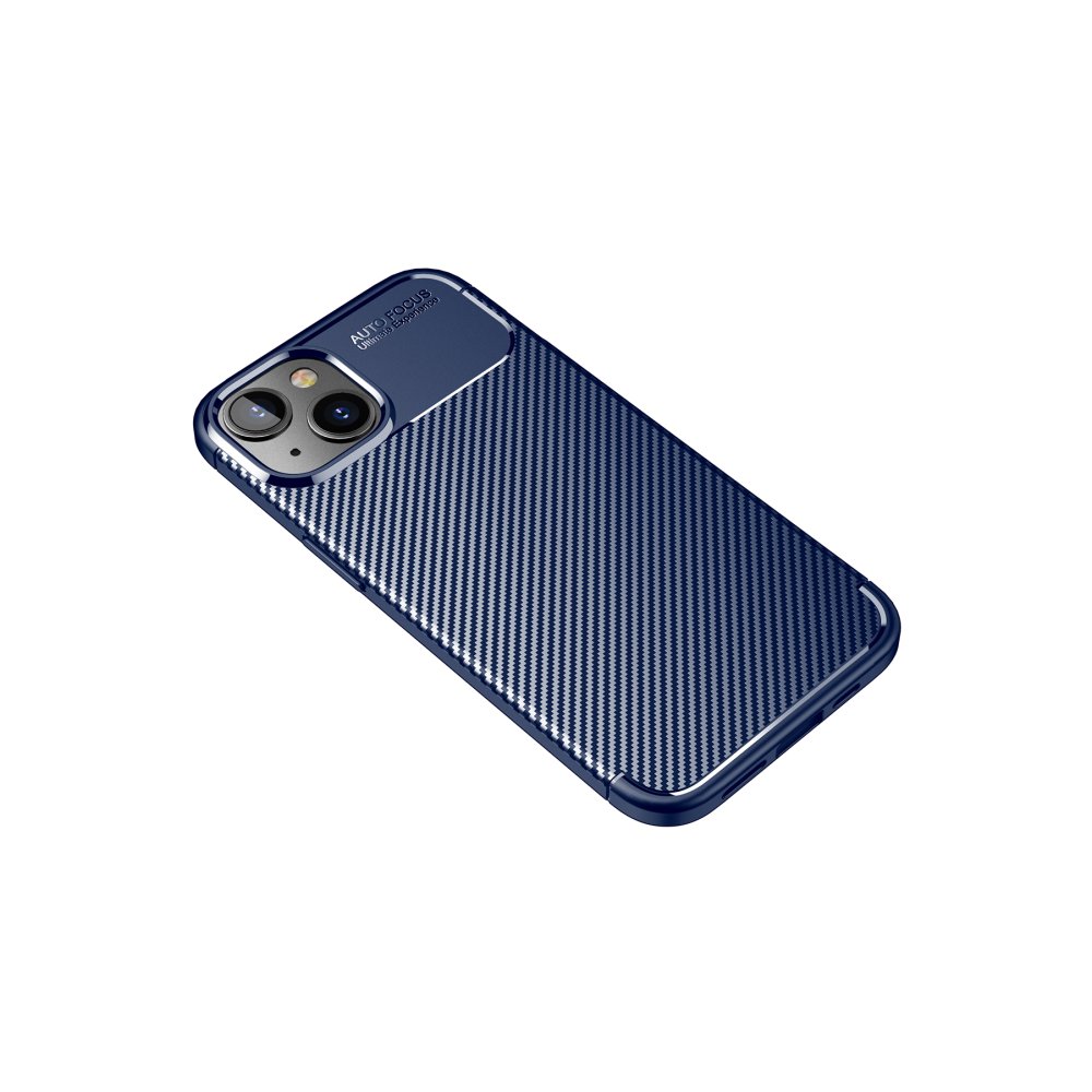 iPhone 14 Plus Kılıf Auto Focus Karbon Kapak - Lacivert  iPhone 14 Plus Kılıf Auto Focus Karbon Kapak - Lacivert