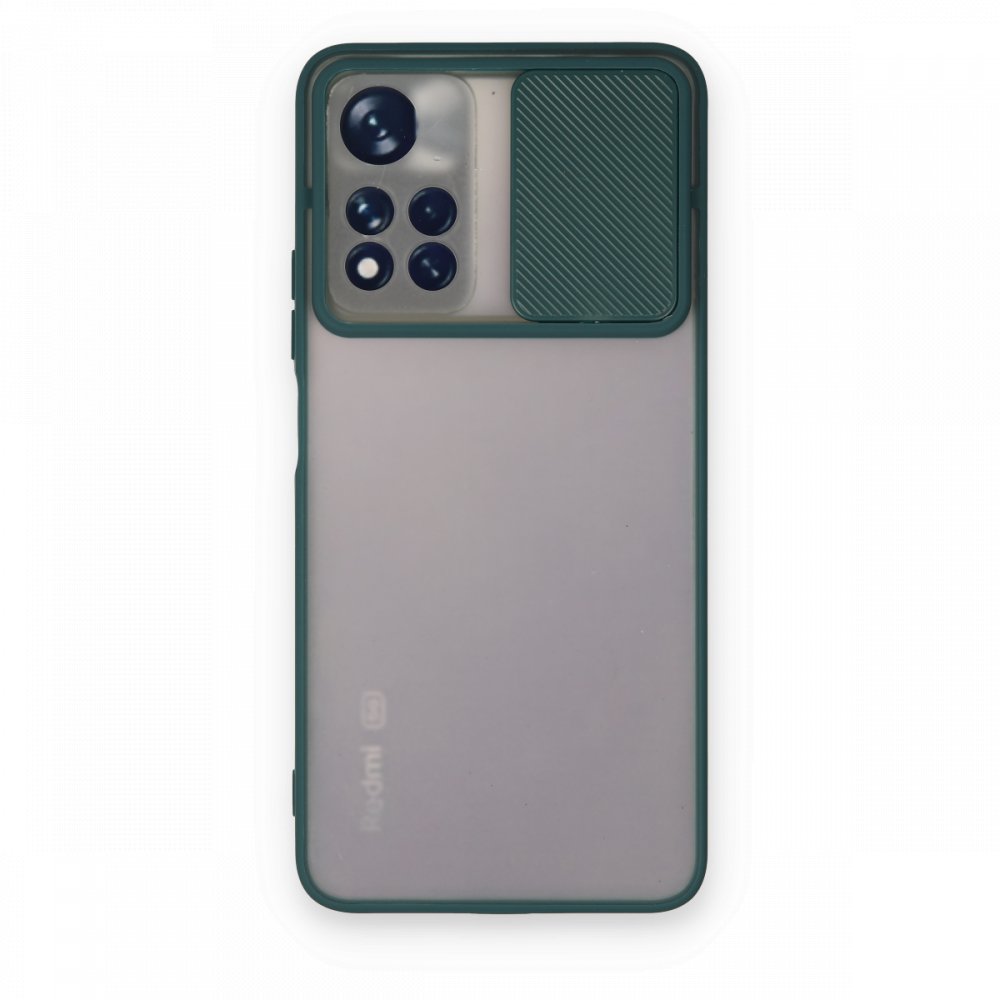  Xiaomi Poco M4 Pro 5G Kılıf Palm Buzlu Kamera Sürgülü Silikon - Yeşil