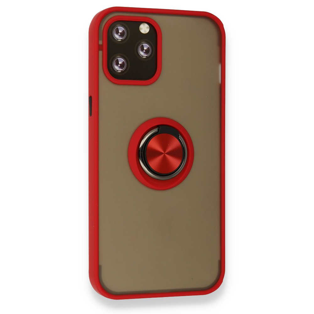 iPhone 12 Pro Kılıf Montreal Yüzüklü Silikon Kapak - Kırmızı iPhone 12 Pro Kılıf Montreal Yüzüklü Silikon Kapak - Kırmızı