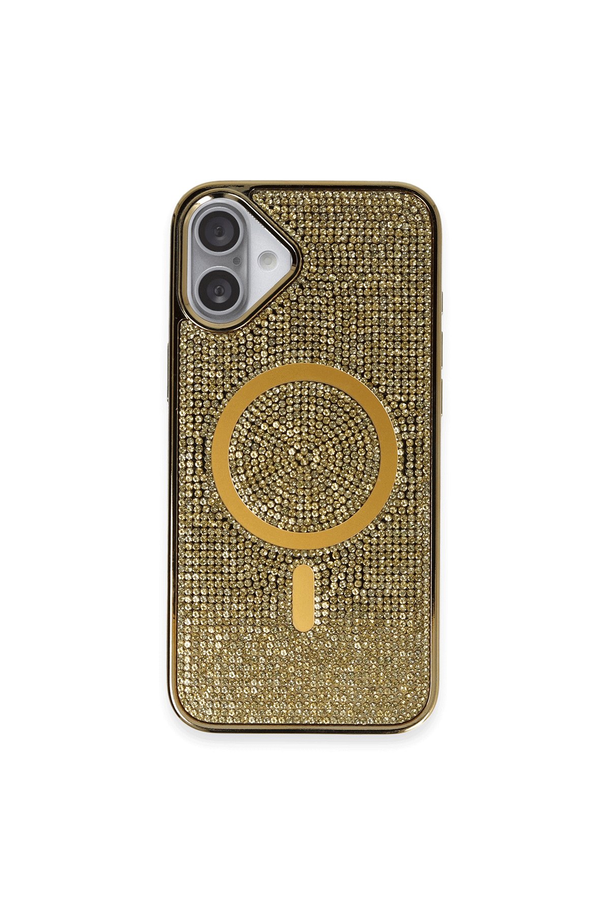 iPhone 16 Plus Kılıf Diamond Magsafe Kapak - Gold iPhone 16 Plus Kılıf Diamond Magsafe Kapak - Gold