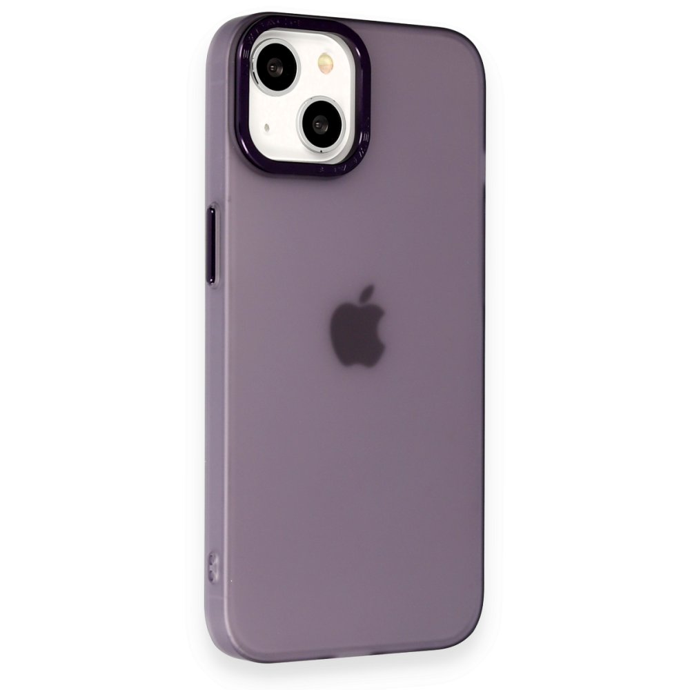 iPhone 15 Kılıf Modos Metal Kapak - Derin Mor  iPhone 15 Kılıf Modos Metal Kapak - Derin Mor