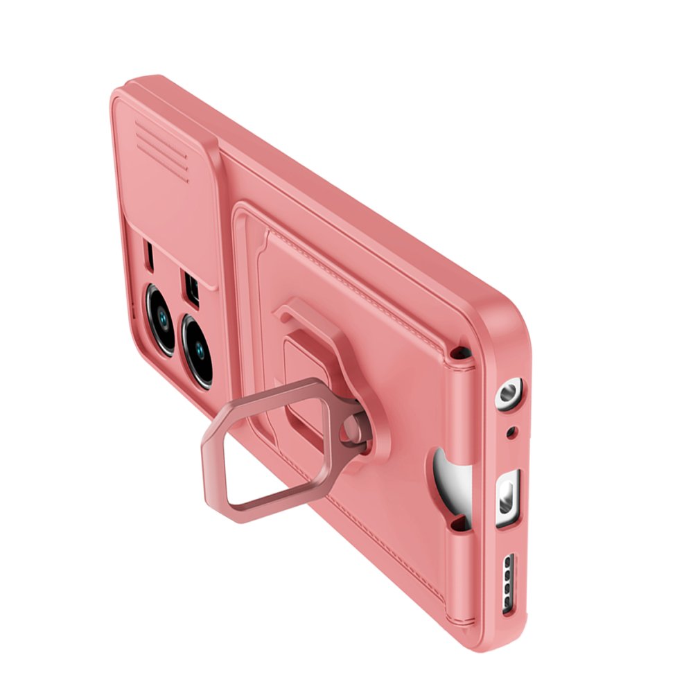  Vivo Y35 Kılıf Zuma Kartvizitli Yüzüklü Silikon - Pembe