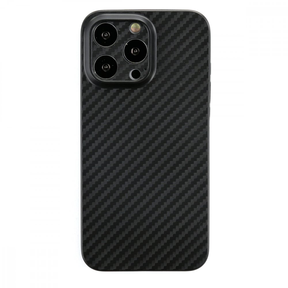  iPhone 13 Pro Kılıf Karbon PP Silikon - Siyah