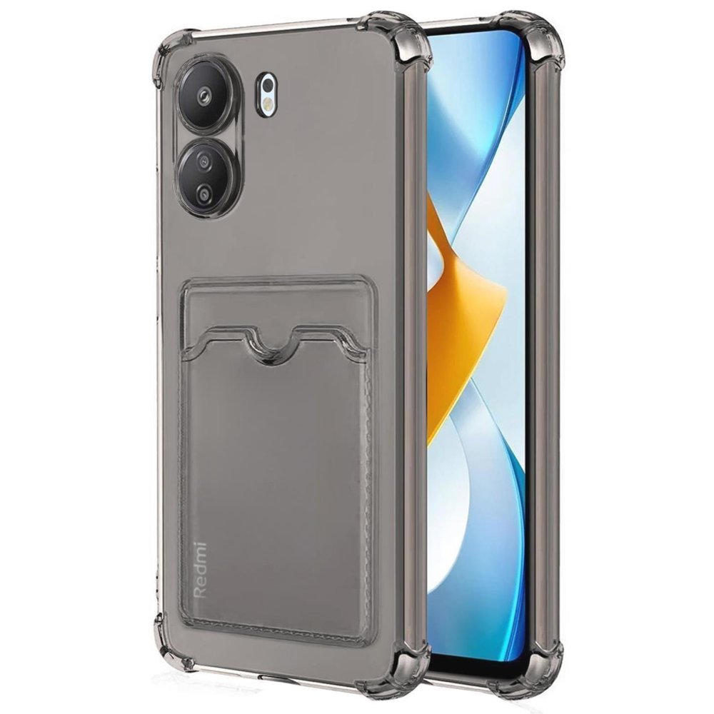  Xiaomi Poco C65 Kılıf Kart Şeffaf Silikon - Şeffaf