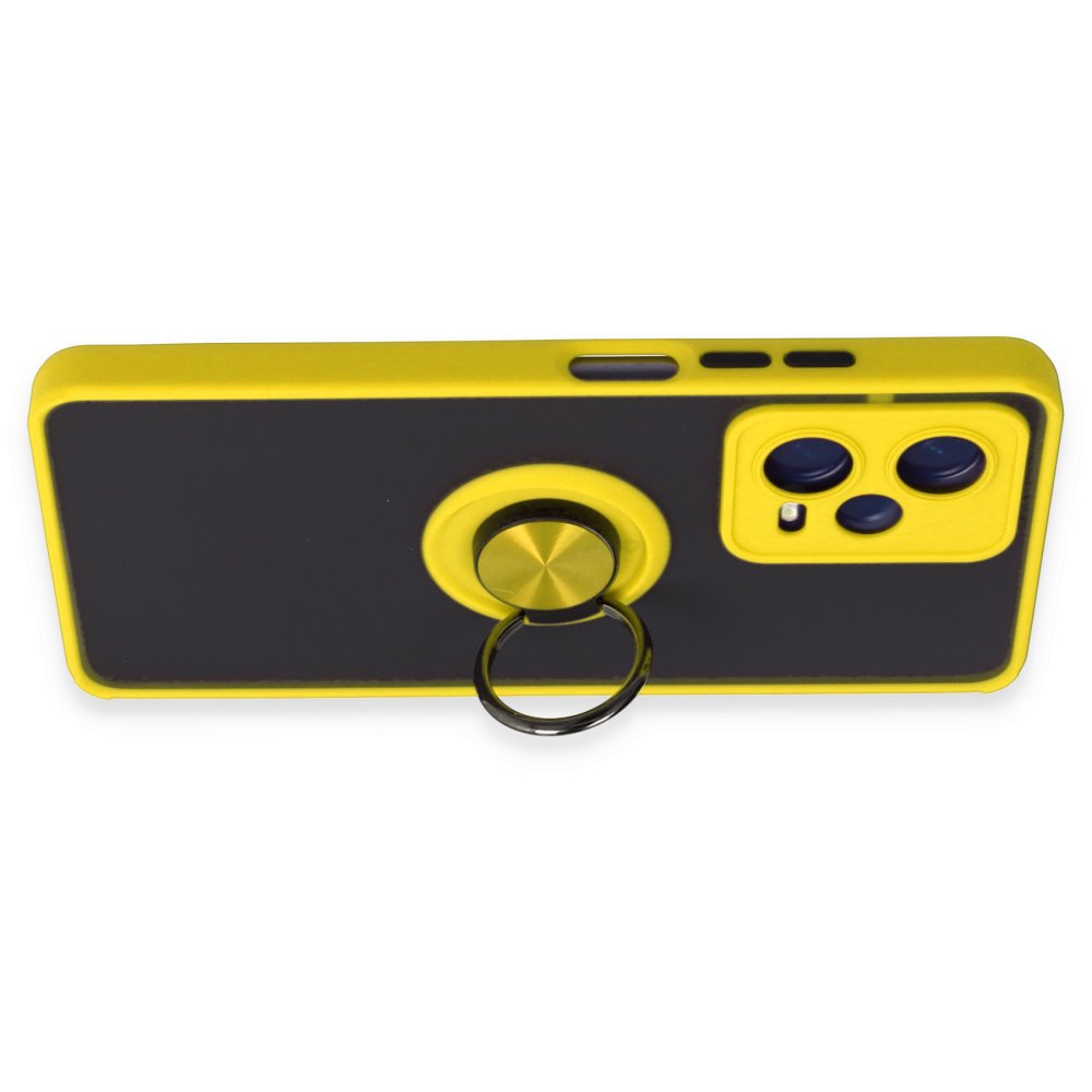 Redmi Note 12 5G Kılıf Montreal Yüzüklü Silikon Kapak - Sarı Redmi Note 12 5G Kılıf Montreal Yüzüklü Silikon Kapak - Sarı