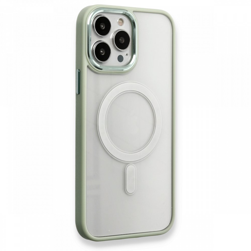  iPhone 13 Pro Kılıf Room Magneticsafe Silikon - Su Yeşili