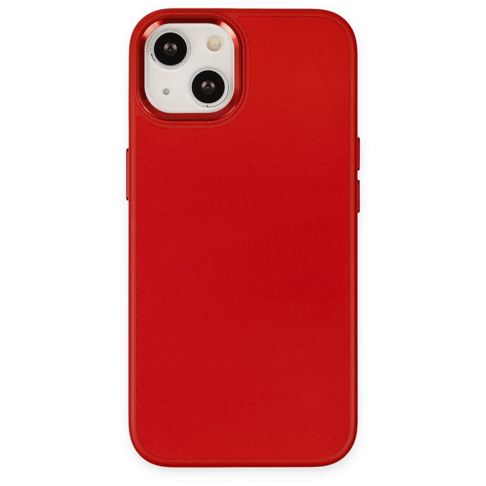 iPhone 14 Plus Kılıf Asya Deri Silikon - Kırmızı iPhone 14 Plus Kılıf Asya Deri Silikon - Kırmızı