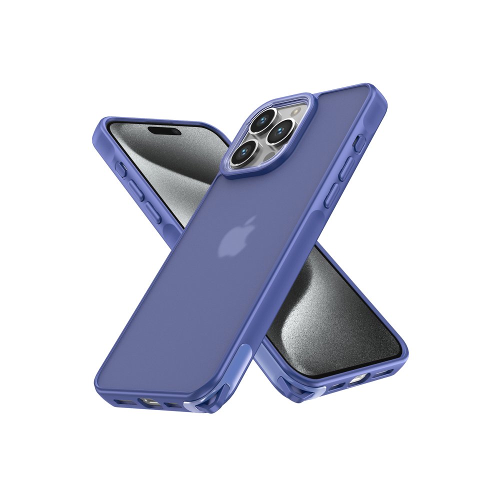  iPhone 15 Pro Max Kılıf Elegant Kapak - Açık Mavi