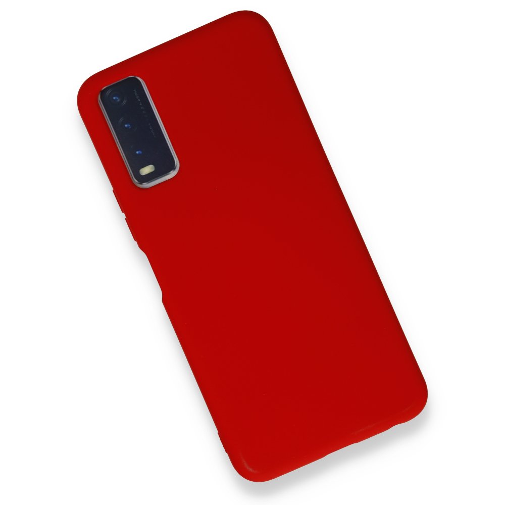Vivo Y11S Kılıf Nano içi Kadife Silikon - Kırmızı Vivo Y11S Kılıf Nano içi Kadife Silikon - Kırmızı
