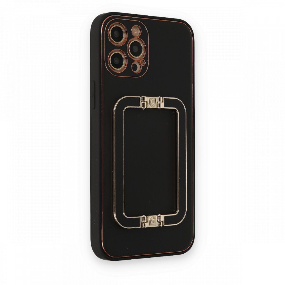  iPhone 12 Pro Max Kılıf Coco Elit Kapak - Siyah