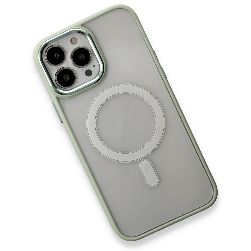  iPhone 14 Pro Max Kılıf Room Magneticsafe Silikon - Su Yeşili