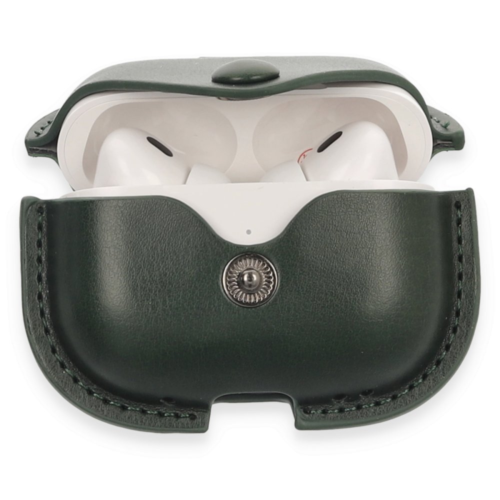 Airpods Pro 2 (2.nesil) Çanta Deri Kılıf - Haki Yeşil Airpods Pro 2 (2.nesil) Çanta Deri Kılıf - Haki Yeşil