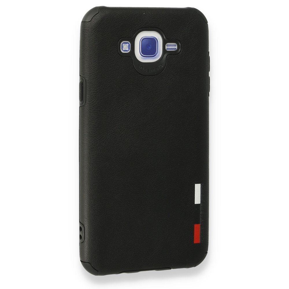  Samsung Galaxy J7 Kılıf Loop Deri Silikon - Siyah