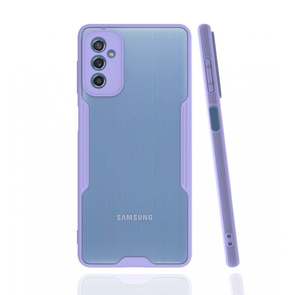  Samsung Galaxy M52 5G Kılıf Platin Silikon - Lila
