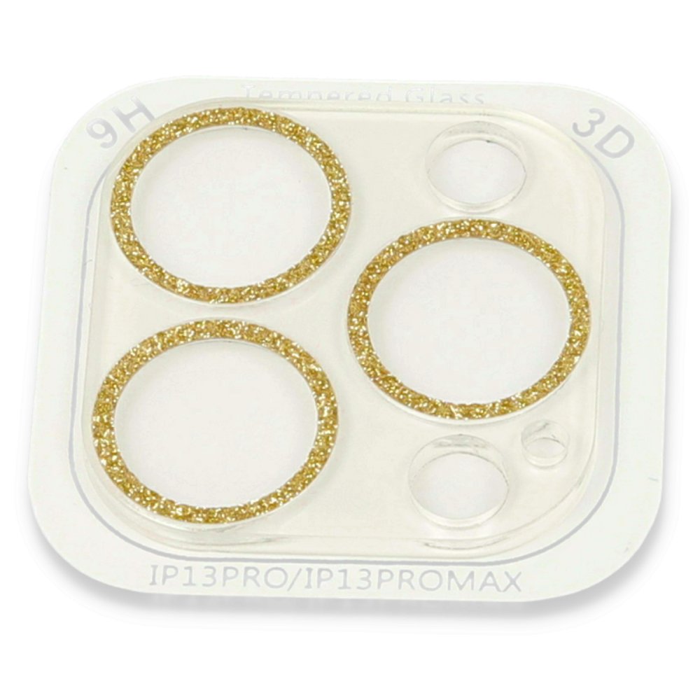  iPhone 13 Pro Shine Kamera Lens Koruma Cam - Gold
