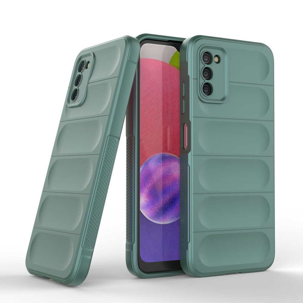  Samsung Galaxy A03S Kılıf Optimum Silikon - Koyu Yeşil