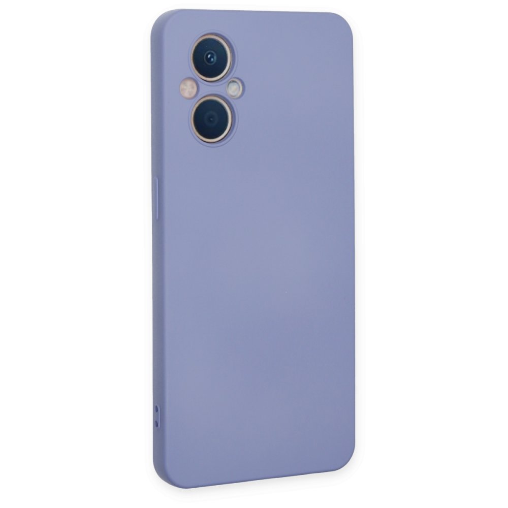  Oppo Reno 8 Lite Kılıf Nano içi Kadife Silikon - Lila