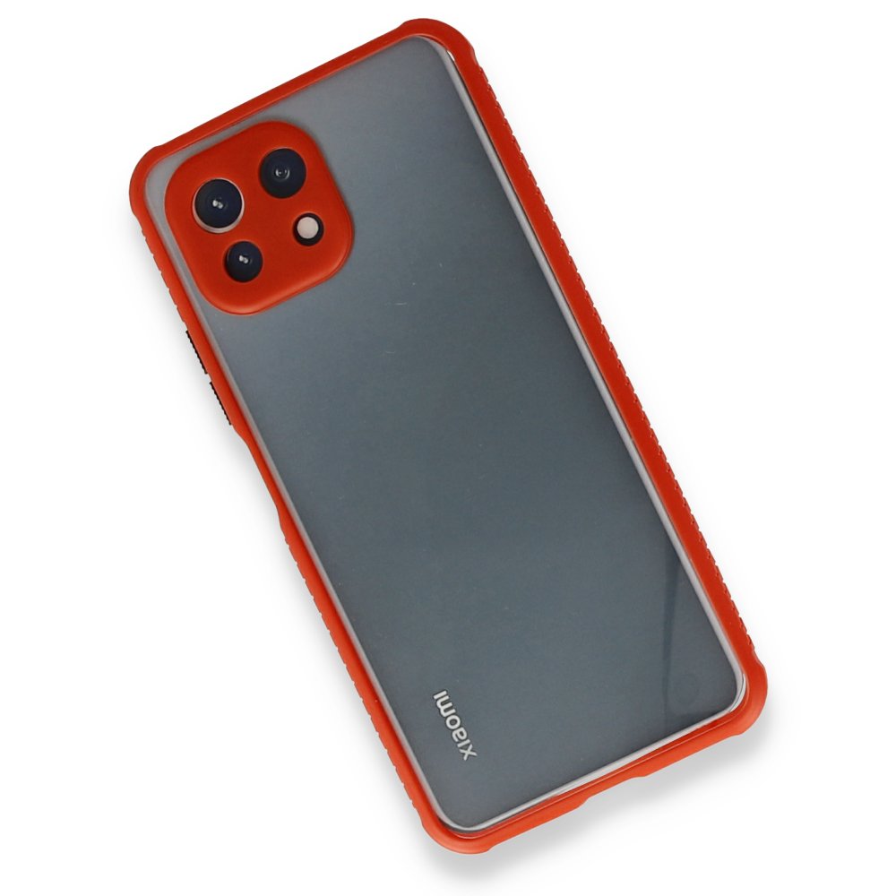 Xiaomi Mİ 11 Lite Kılıf Miami Şeffaf Silikon - Kırmızı  Xiaomi Mİ 11 Lite Kılıf Miami Şeffaf Silikon - Kırmızı