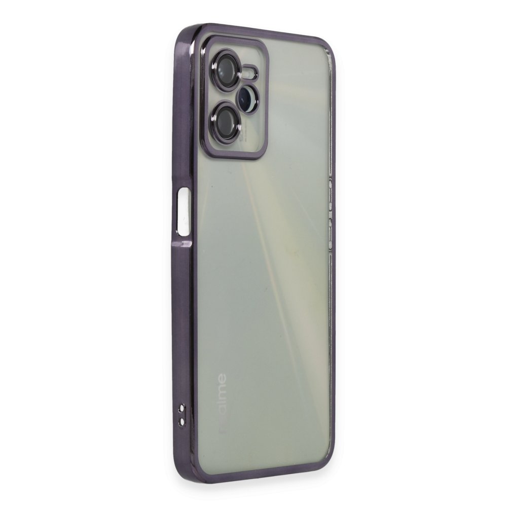 Realme C35 Kılıf Razer Lensli Silikon - Mor  Realme C35 Kılıf Razer Lensli Silikon - Mor