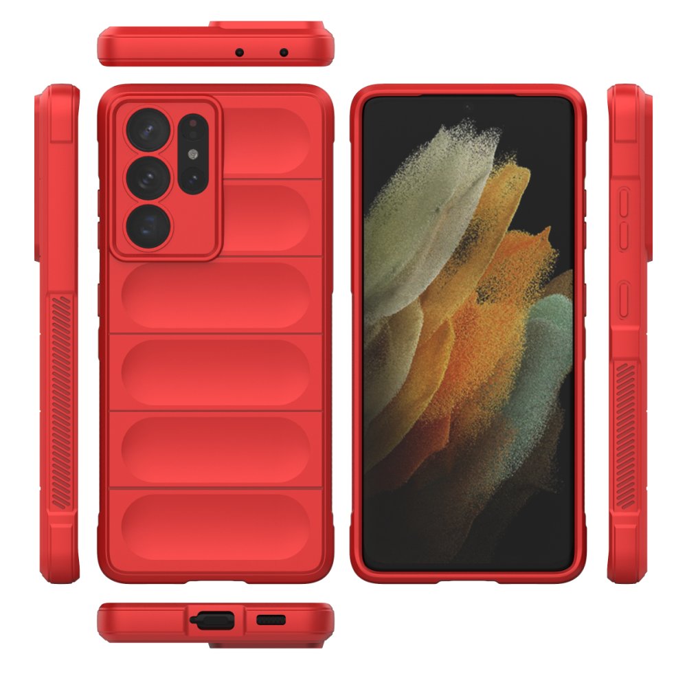  Samsung Galaxy S21 Ultra Kılıf Optimum Silikon - Kırmızı