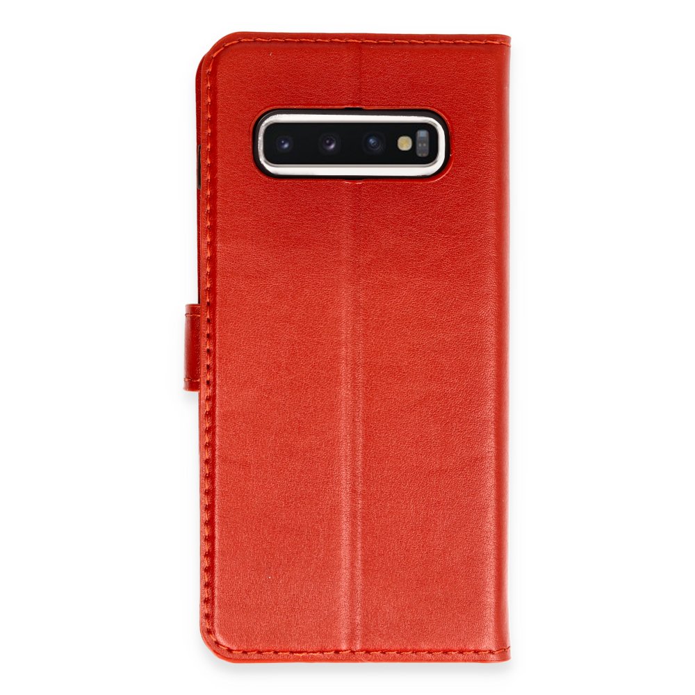  Samsung Galaxy S10 Plus Kılıf Trend S Plus Kapaklı Kılıf - Kırmızı