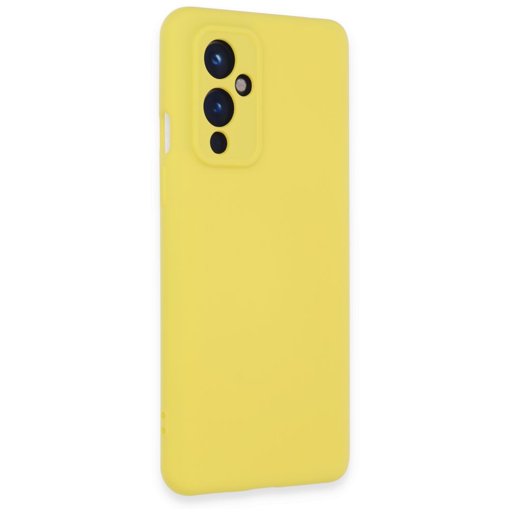 One Plus 9 Kılıf Nano içi Kadife Silikon - Sarı One Plus 9 Kılıf Nano içi Kadife Silikon - Sarı