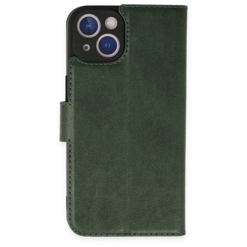  iPhone 14 Plus Kılıf Trend S Plus Kapaklı Kılıf - Yeşil