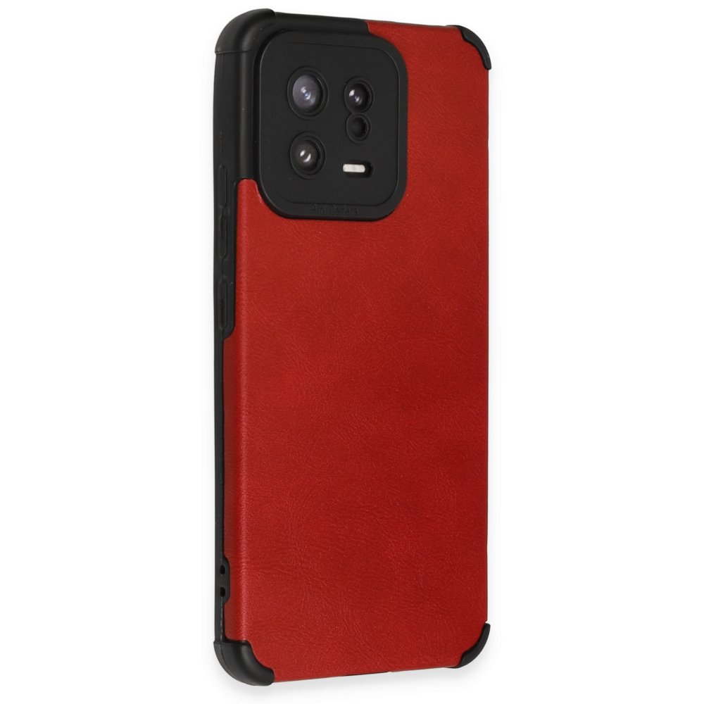 Xiaomi Mi 13 Kılıf Loop Deri Silikon - Kırmızı Xiaomi Mi 13 Kılıf Loop Deri Silikon - Kırmızı