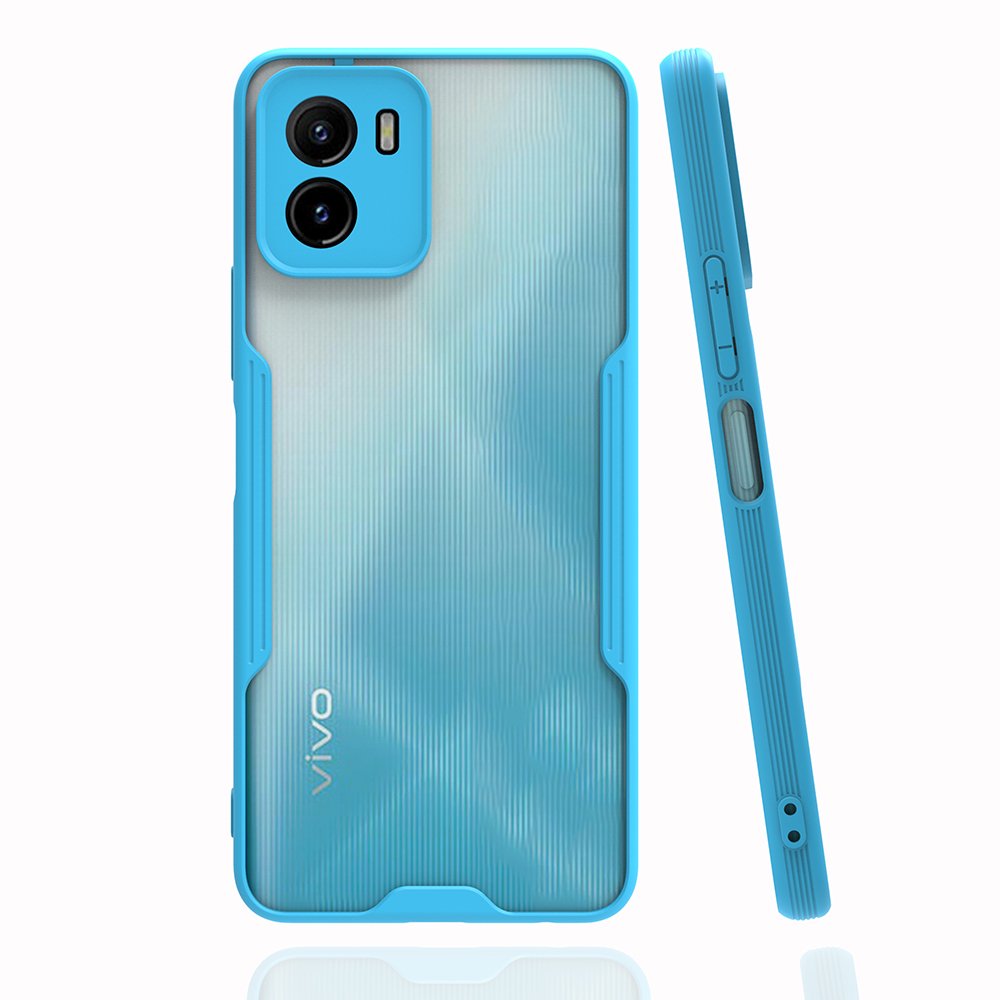  Vivo Y15S Kılıf Platin Silikon - Mavi
