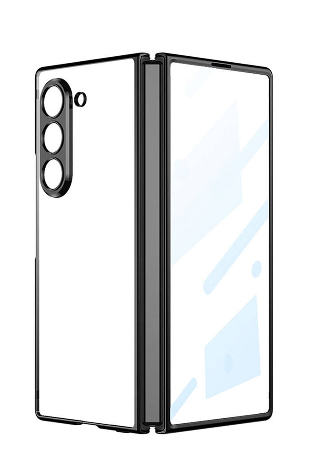  Samsung Galaxy Z Fold 5 Kılıf Fold Element Kapak - Siyah