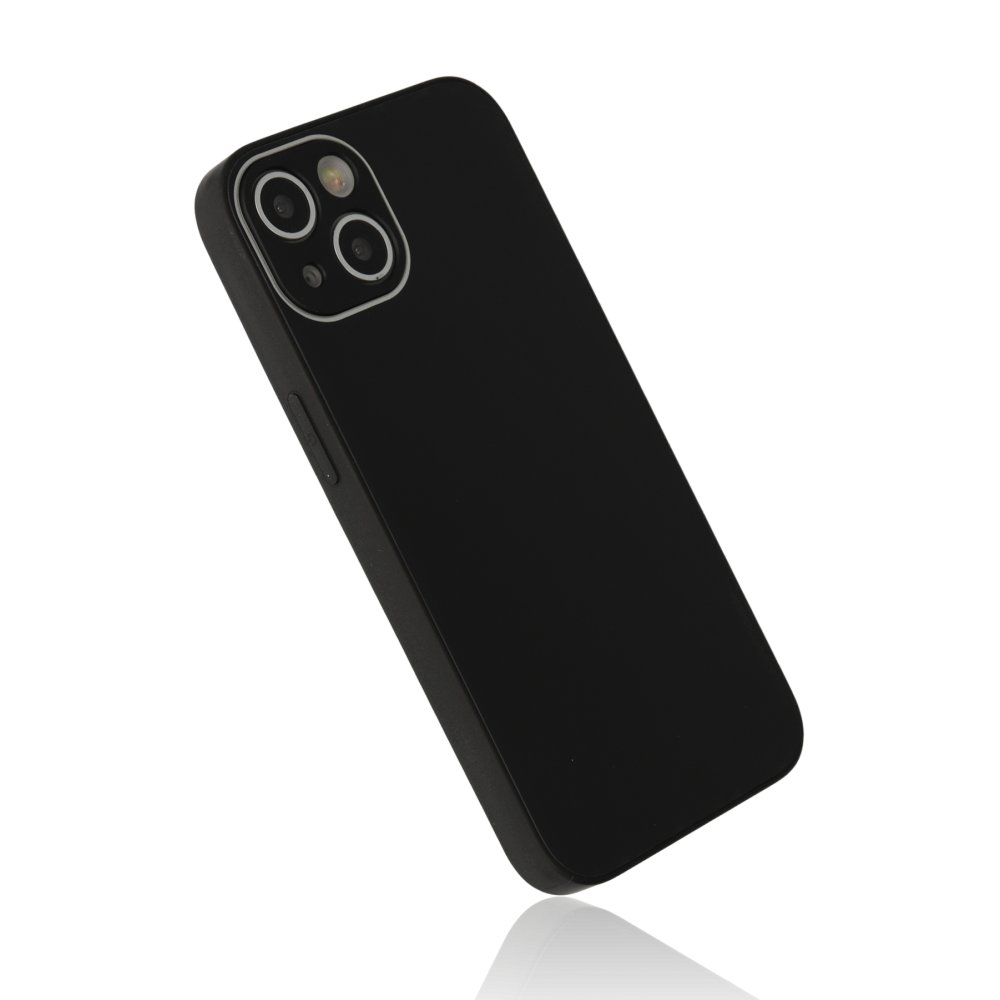  iPhone 14 Kılıf Glass Kapak - Siyah