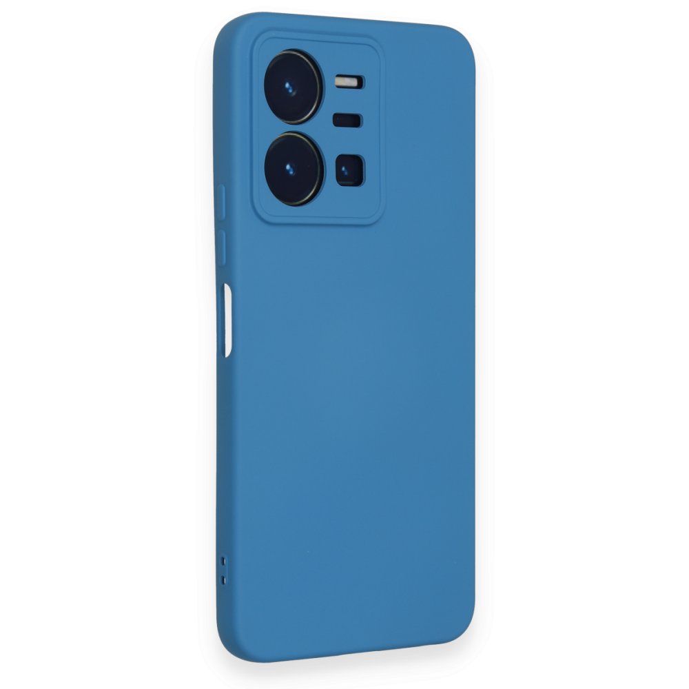 Vivo Y22S Kılıf Nano içi Kadife Silikon - Mavi Vivo Y22S Kılıf Nano içi Kadife Silikon - Mavi