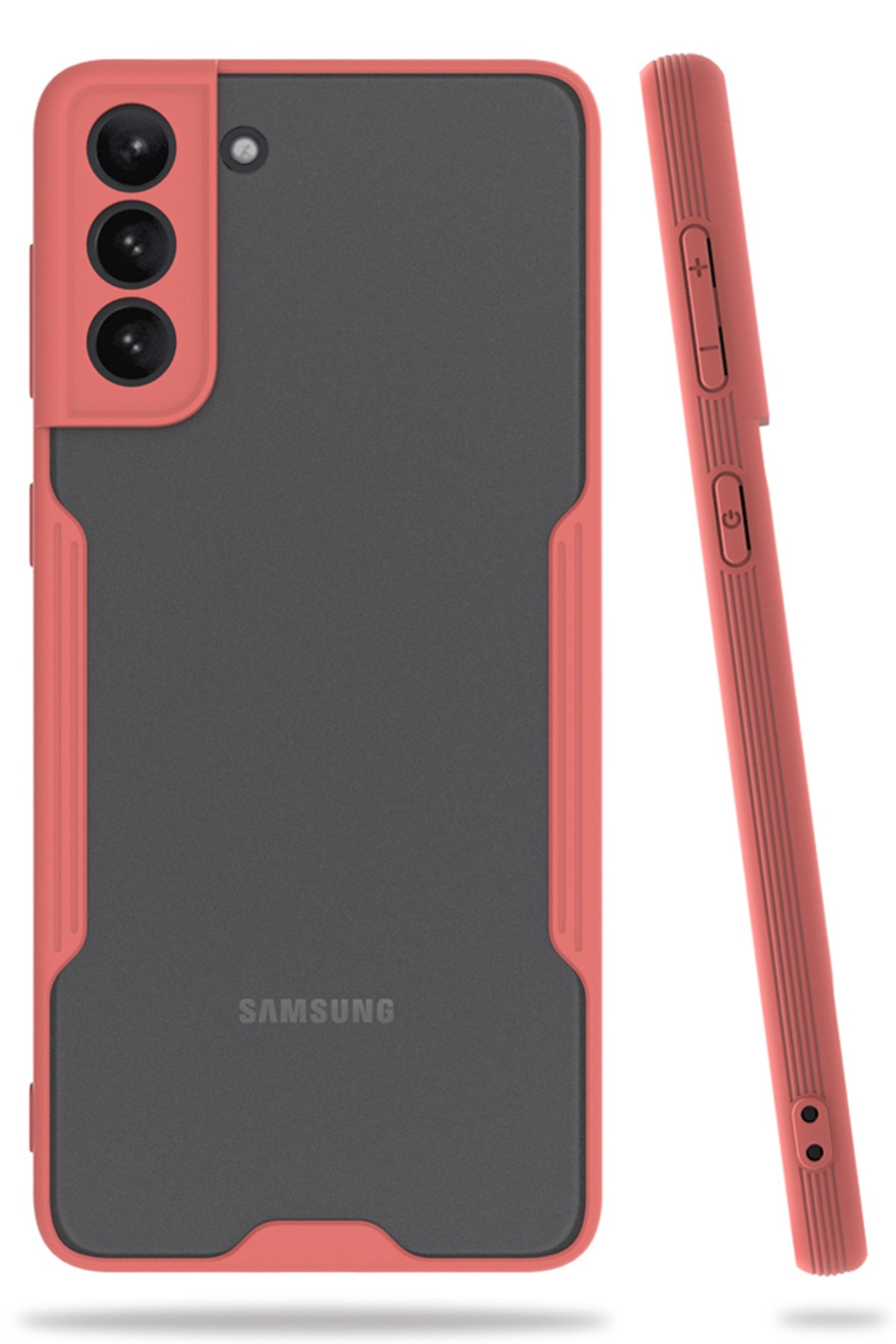  Samsung Galaxy S21 Plus Kılıf Platin Silikon - Pembe