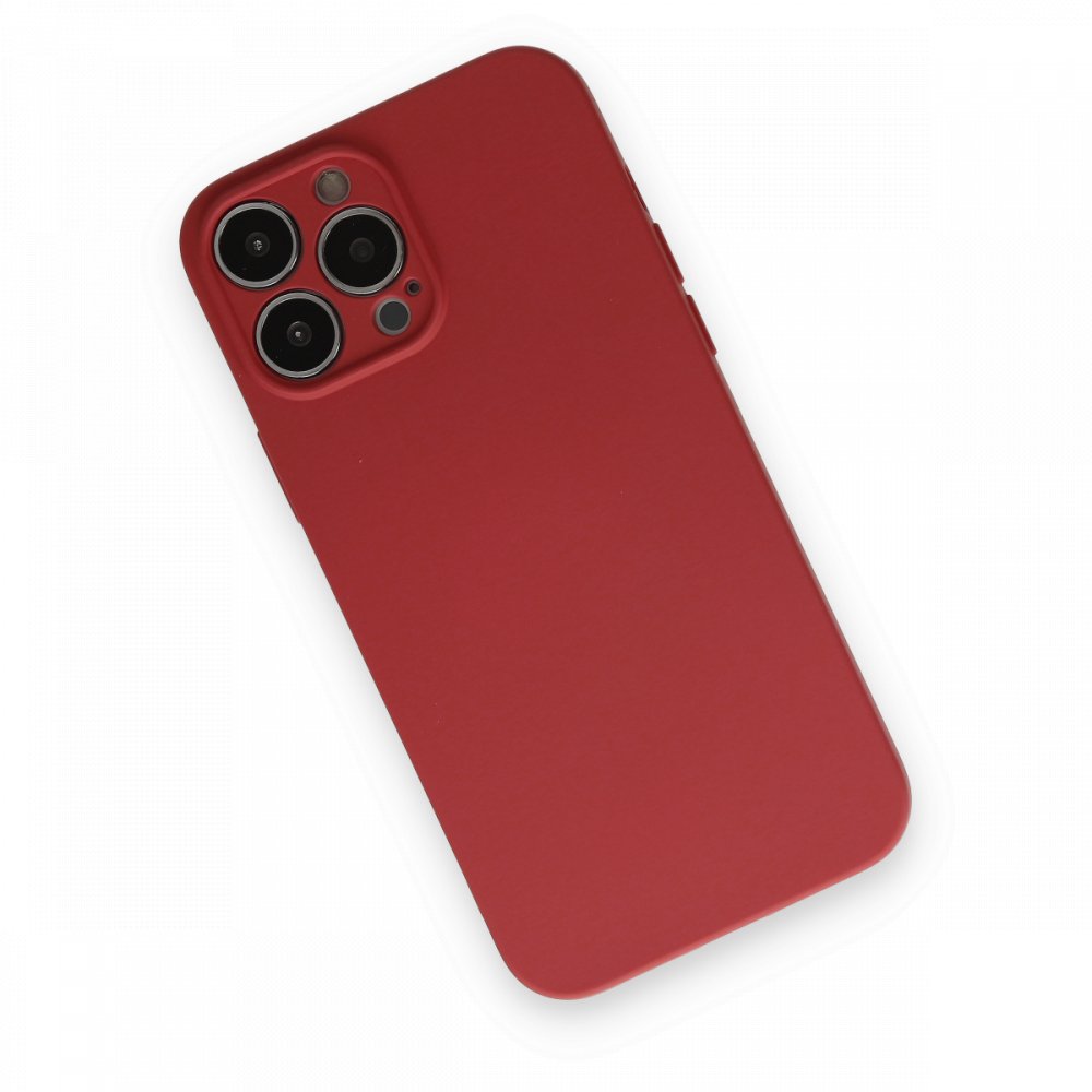  iPhone 13 Pro Max Kılıf Nano içi Kadife Silikon - Kiremit