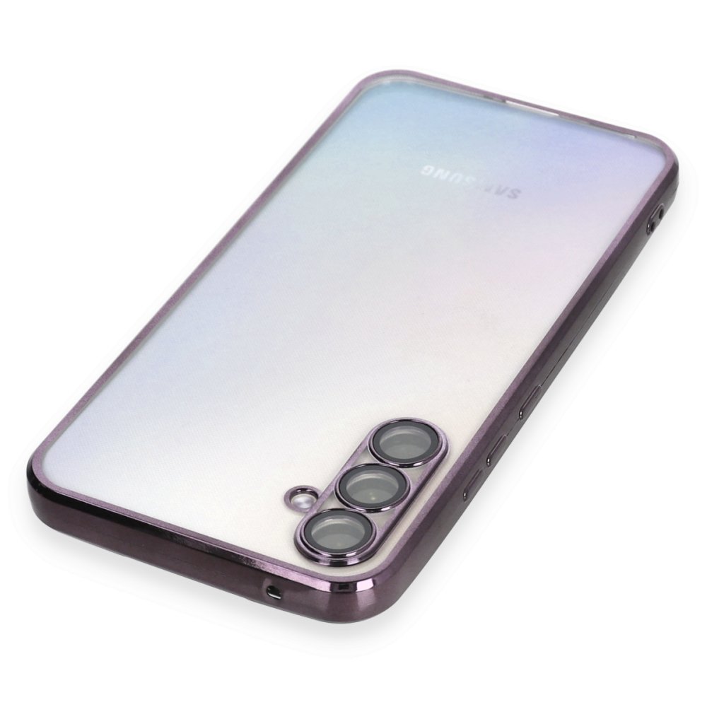  Samsung Galaxy A34 5G Kılıf Razer Lensli Silikon - Mor