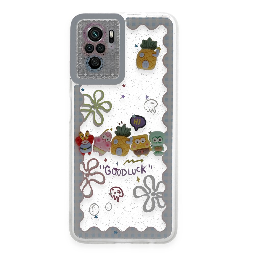 Xiaomi Poco M5s Kılıf Sweet Desenli Silikon Kapak - Açık Mavi  Xiaomi Poco M5s Kılıf Sweet Desenli Silikon Kapak - Açık Mavi