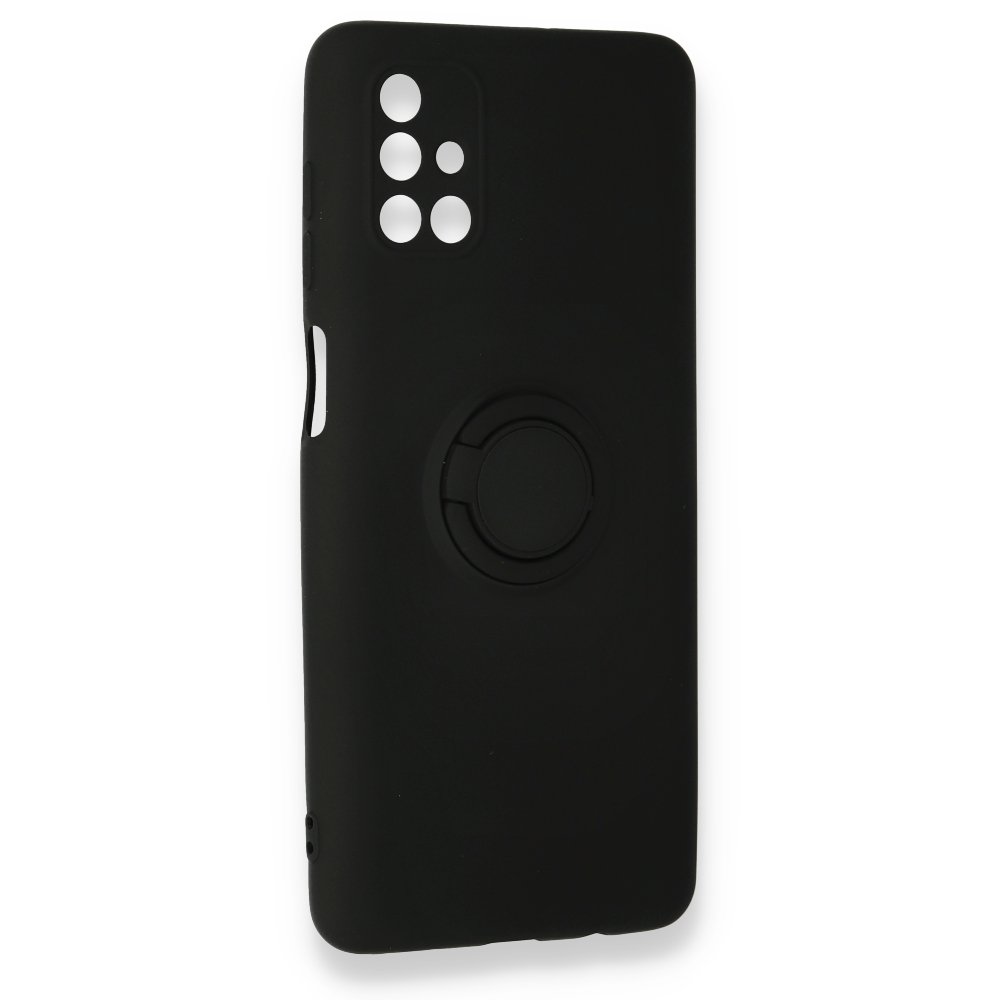 Samsung Galaxy M51 Kılıf Viktor Yüzüklü Silikon - Siyah Samsung Galaxy M51 Kılıf Viktor Yüzüklü Silikon - Siyah