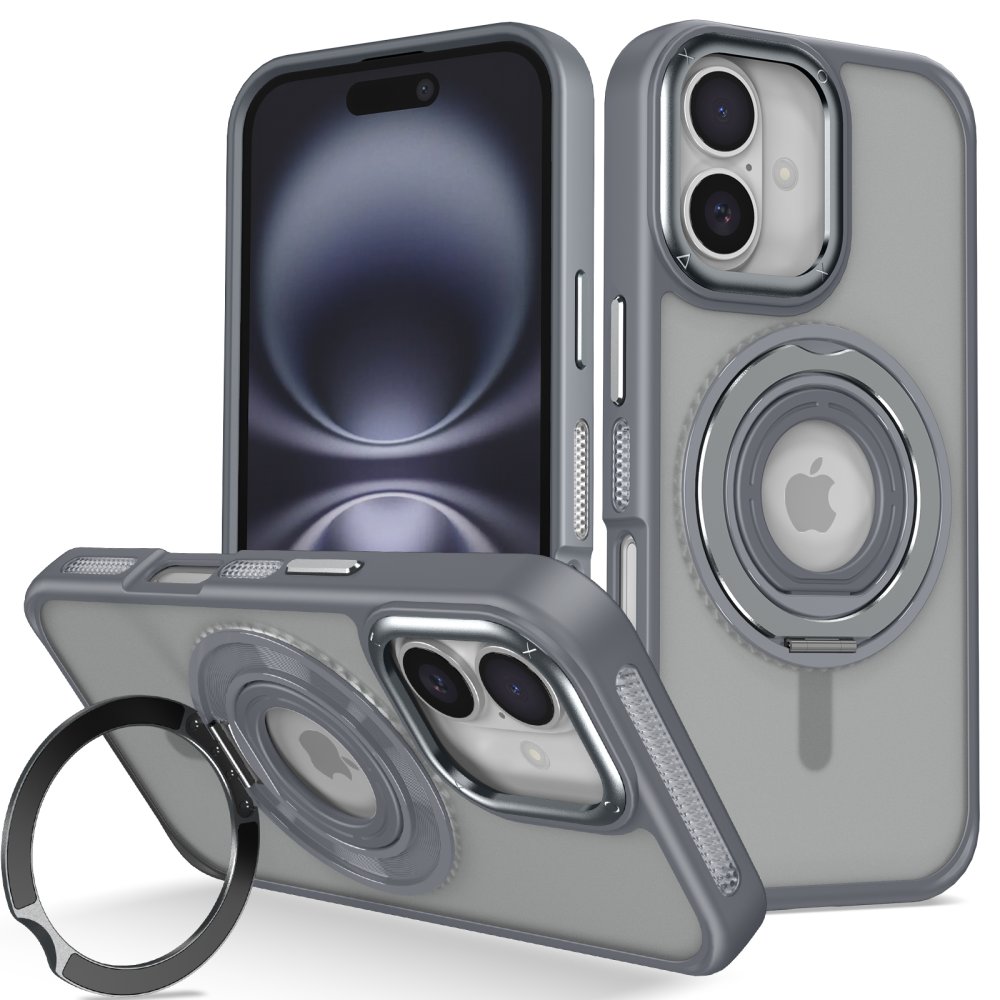 Joko iPhone 16 Banza Magsafe Standlı Kapak - Titan Gri