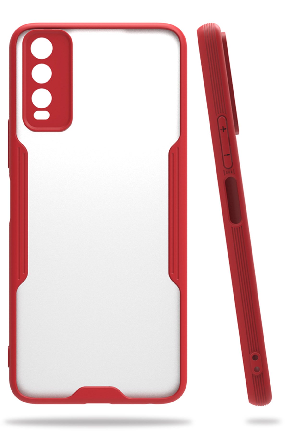  Vivo Y11S Kılıf Platin Silikon - Kırmızı