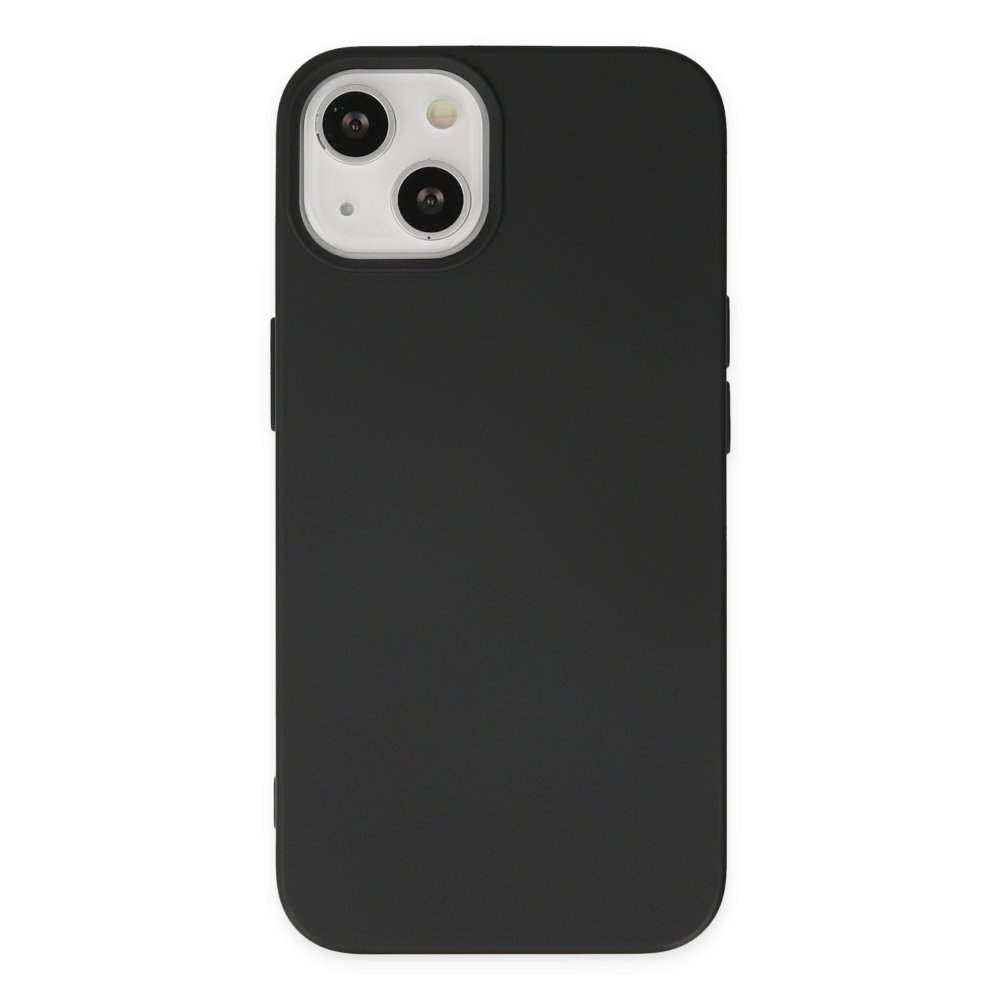  iPhone 14 Plus Kılıf Nano içi Kadife Silikon - Siyah
