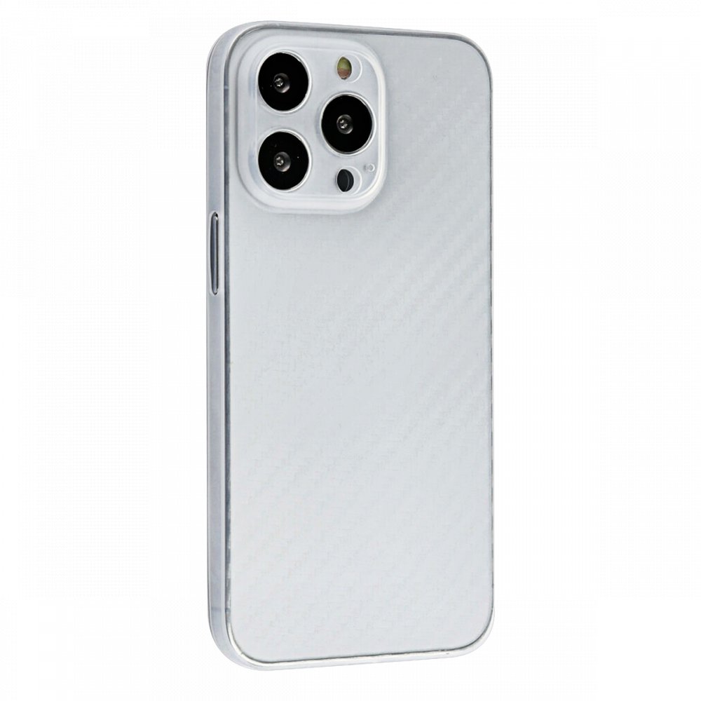 iPhone 13 Pro Max Kılıf Karbon PP Silikon - Şeffaf