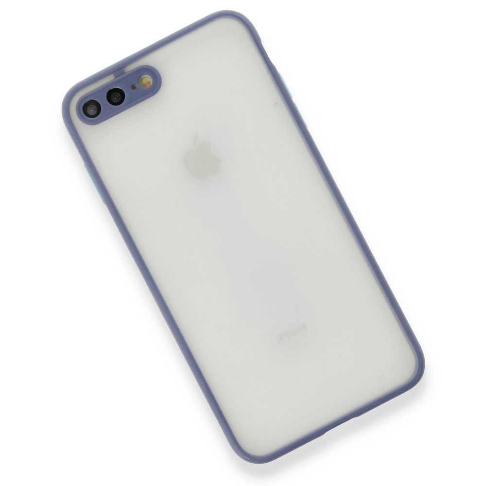  iPhone 7 Plus Kılıf Montreal Silikon Kapak - Gri