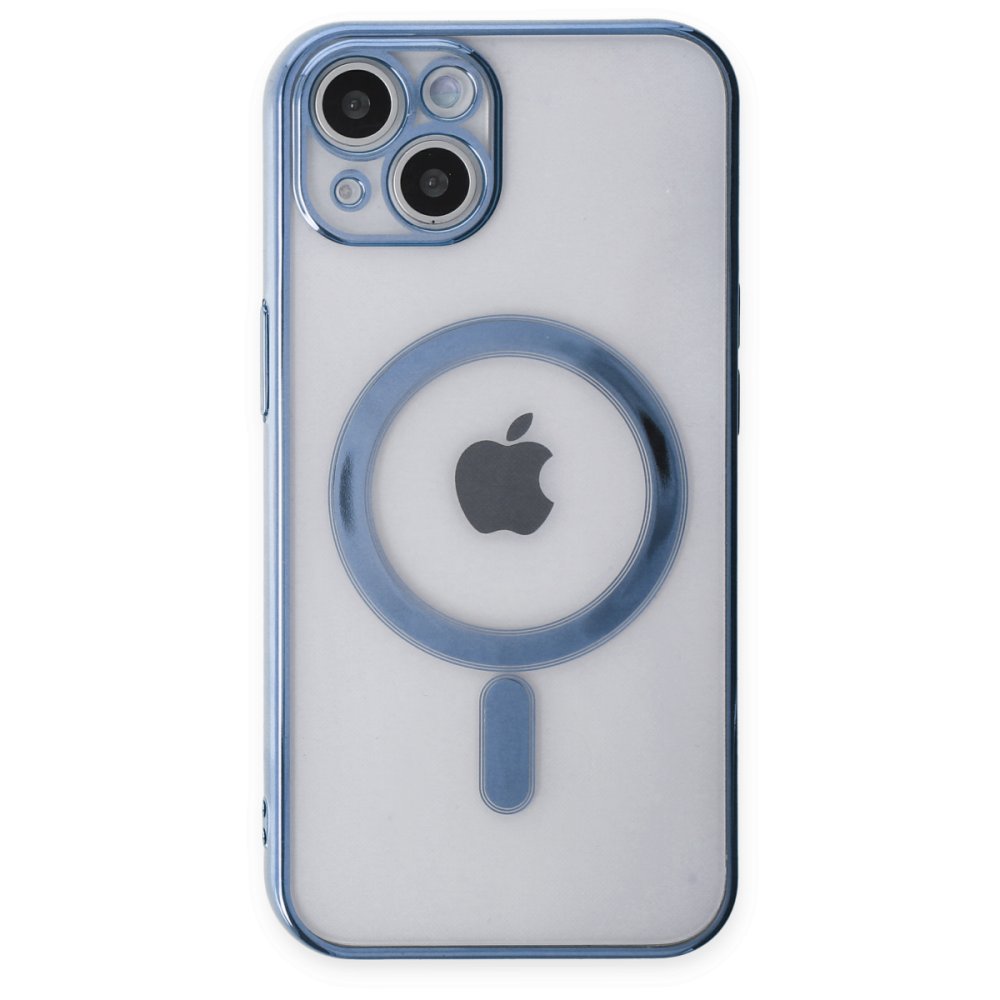  iPhone 14 Plus Kılıf Magneticsafe Lazer Silikon - Sierra Blue